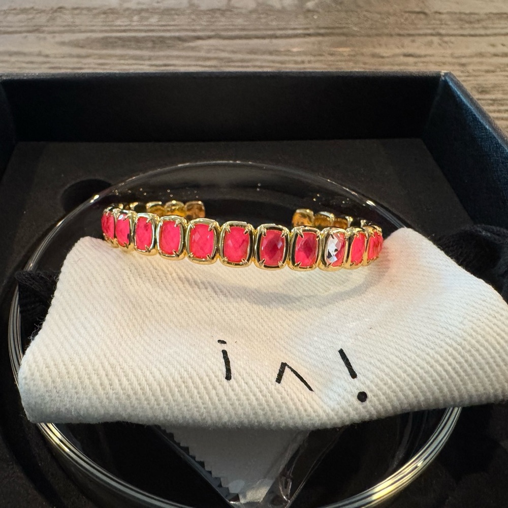 IVI 18K Gold-Plated Glass & Enamel
Cuff Bracelet